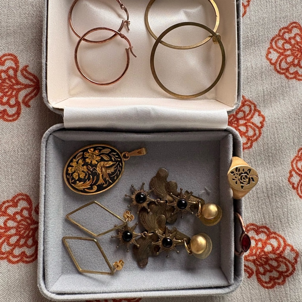Gold-Tone Floral Drop Earrings - Classic Women's Jewelry